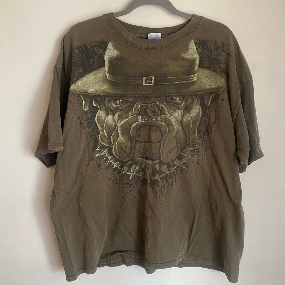 100% Cotton Faded Bulldog Tee